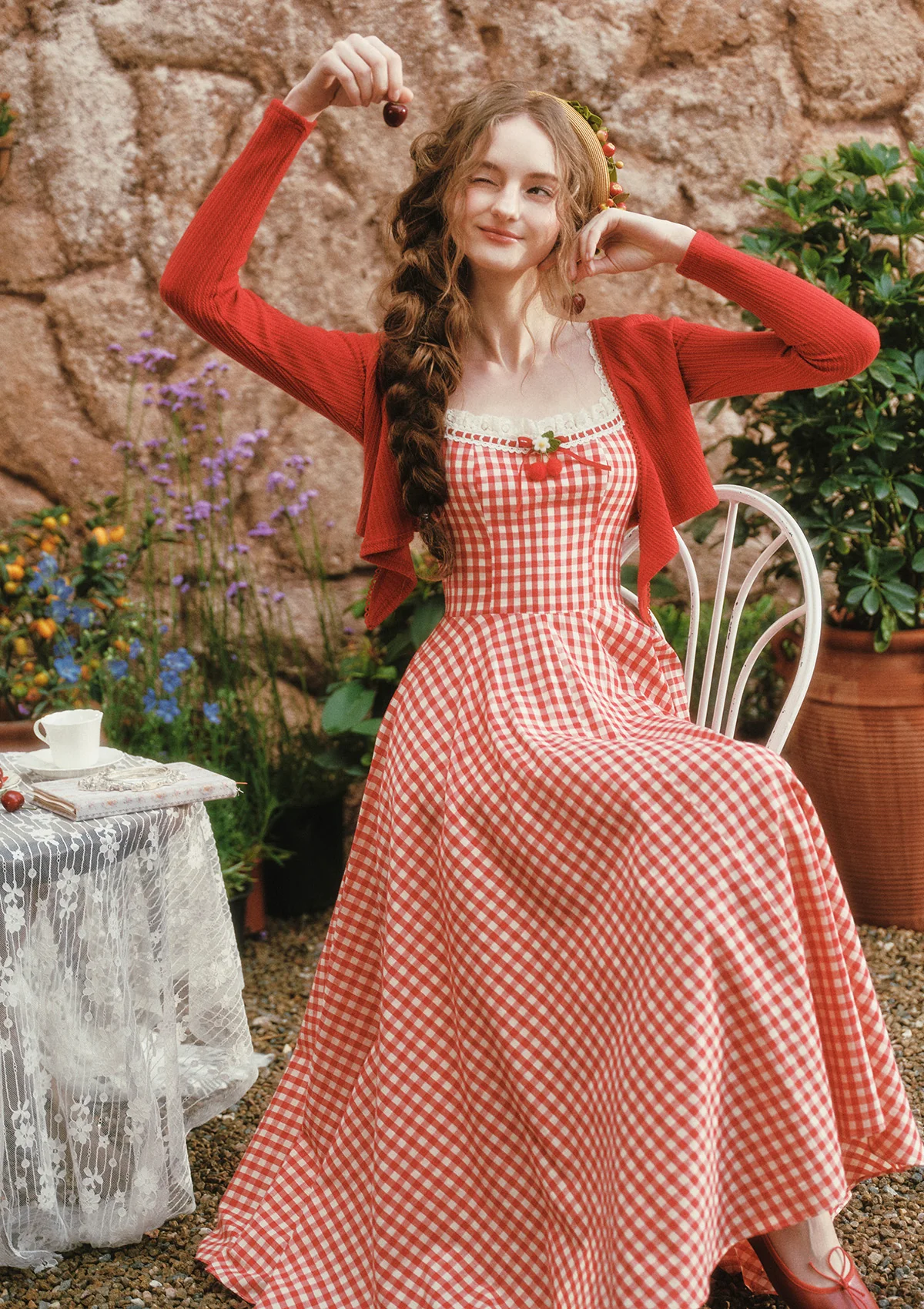 Afternoon Berry Tea Dress - Image 4