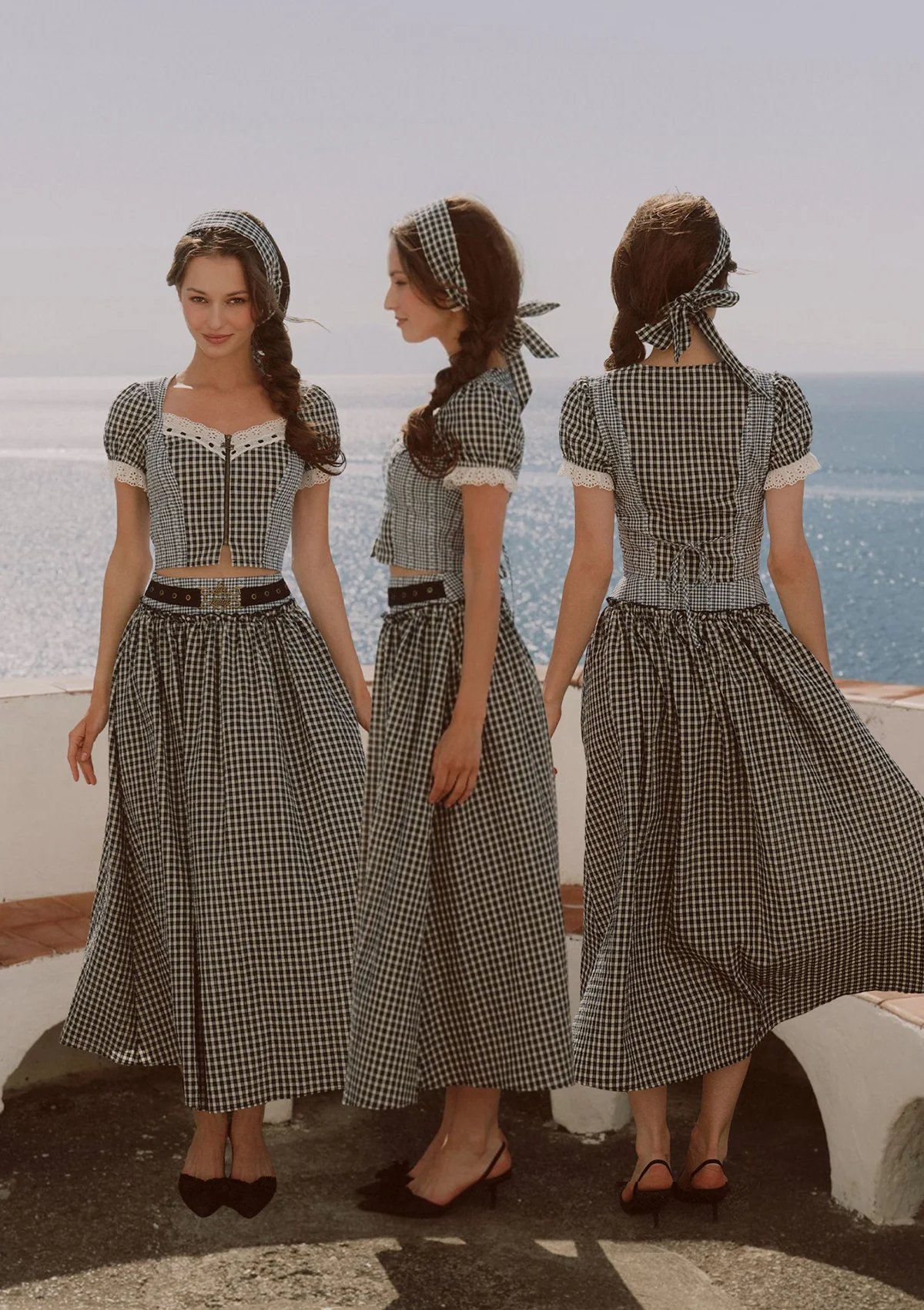Cottage Girl Diary Navy Top - Image 3