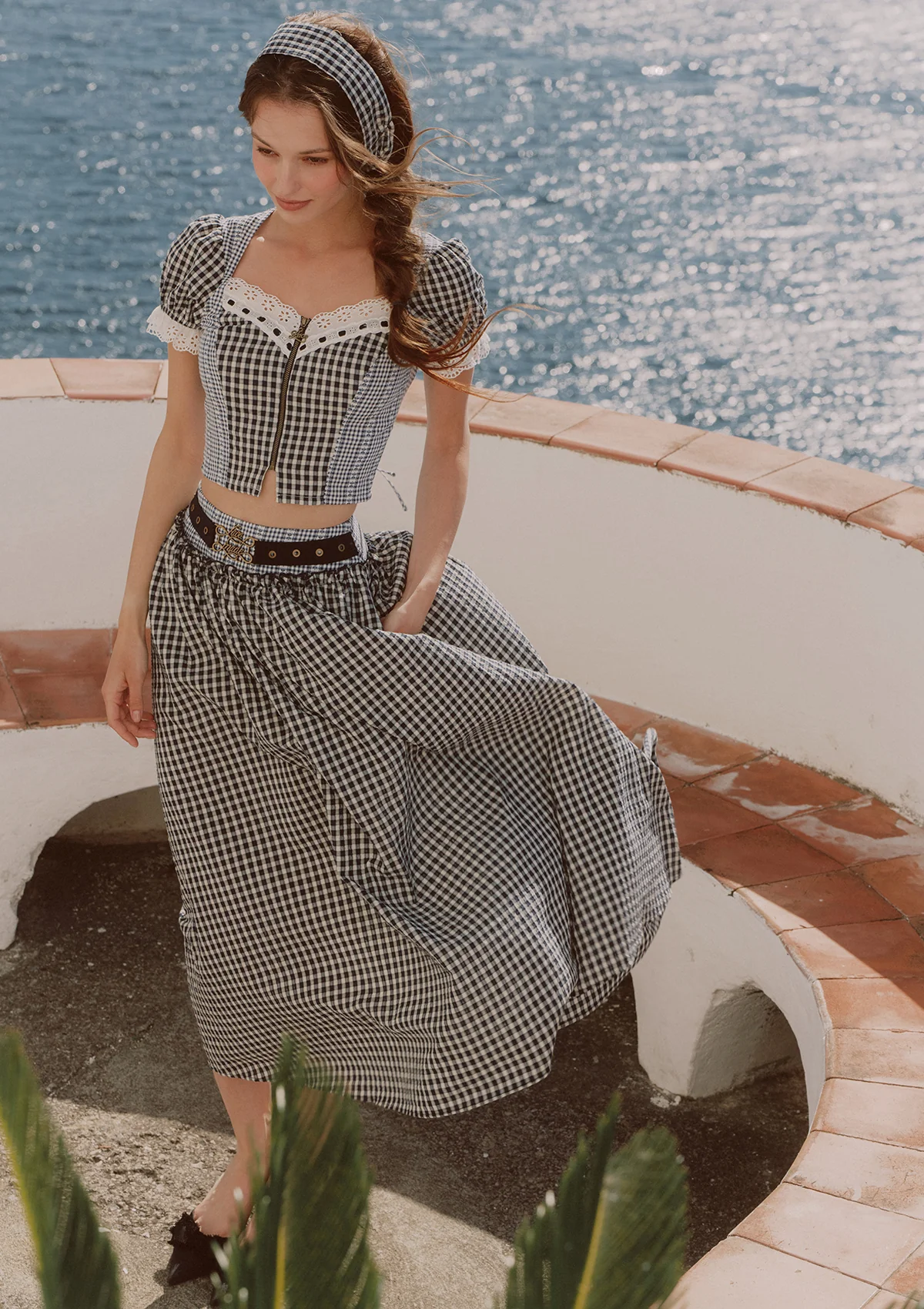 Cottage Girl Diary Navy Top - Image 5