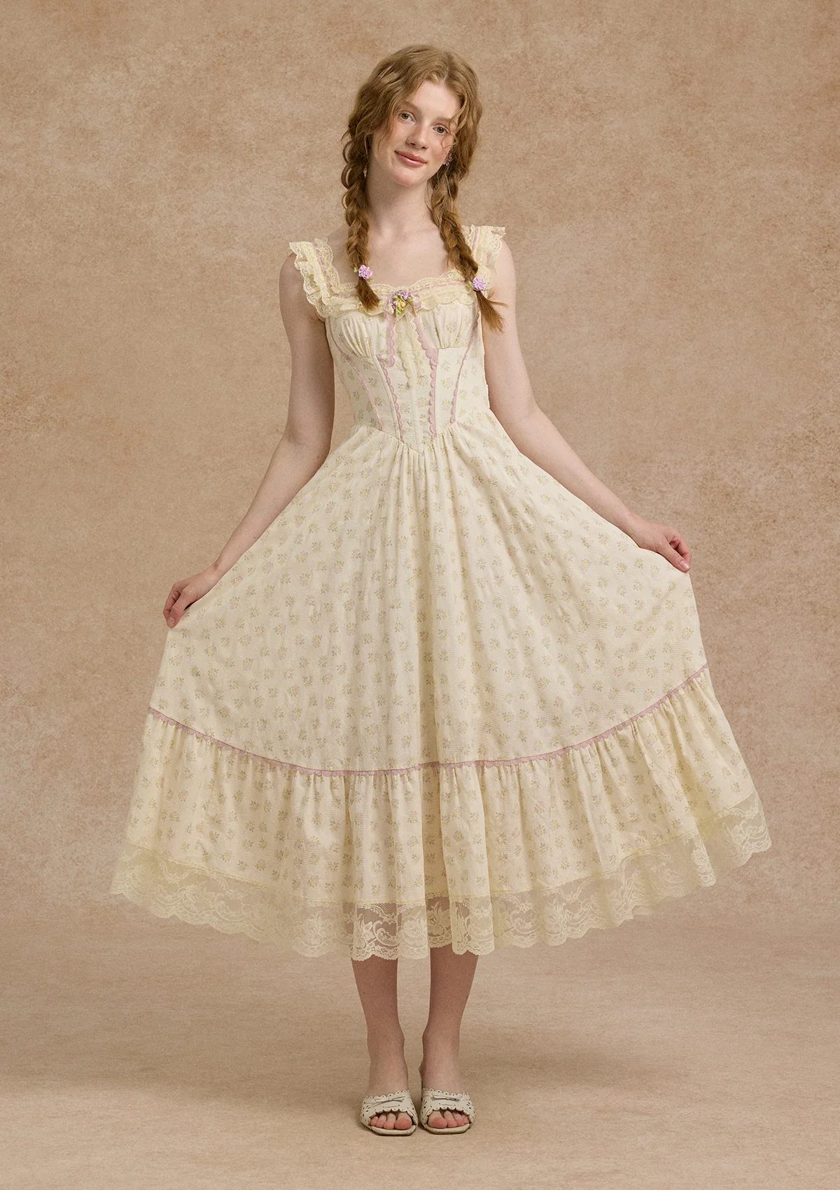 Cream Clove Corset Dress - Image 9