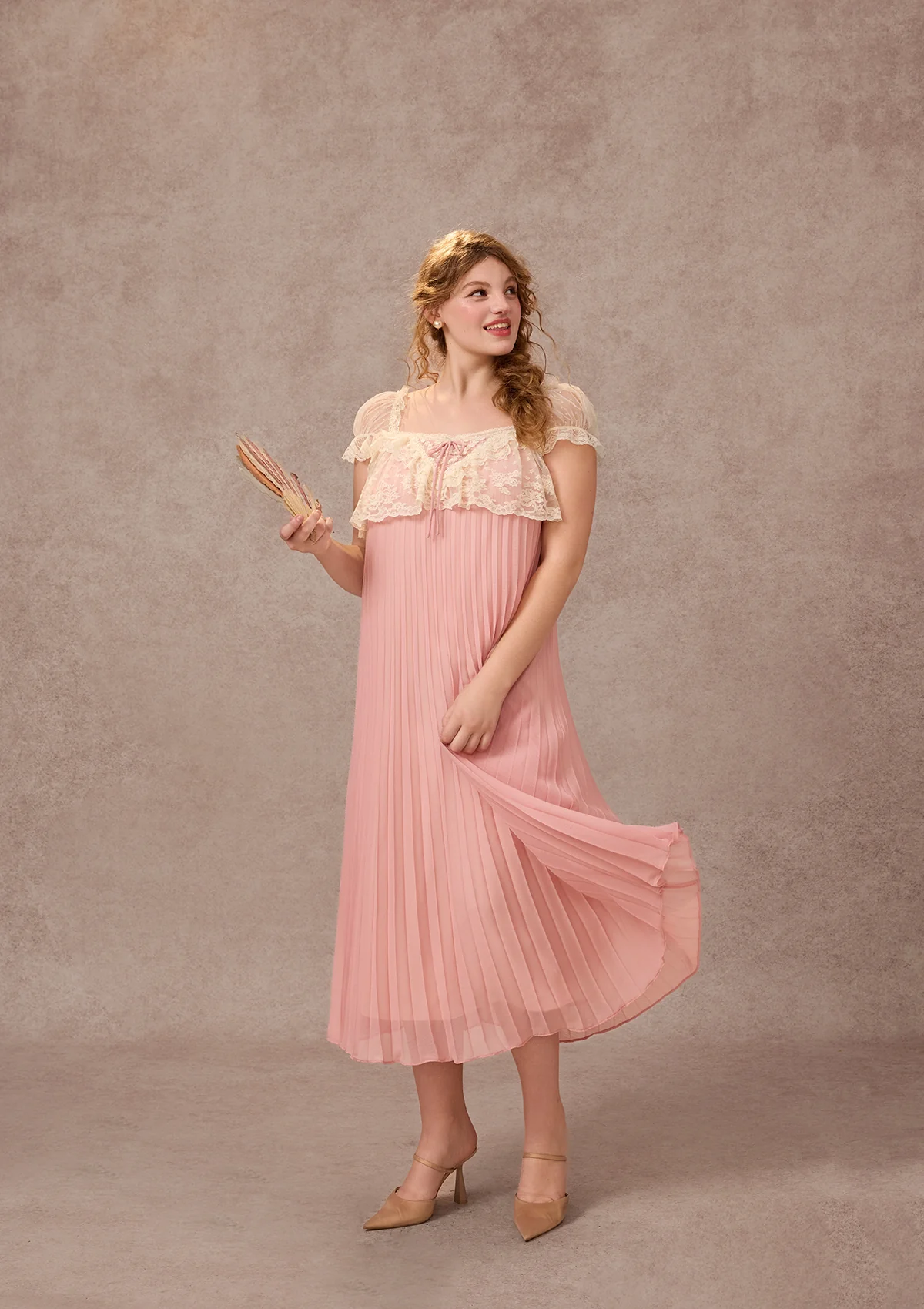 Curve&Plus Honeyed Peach Bloom Dress - Image 5