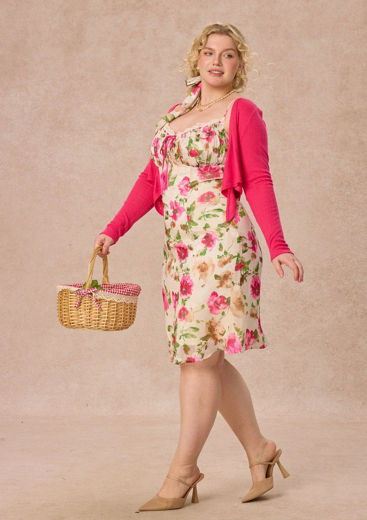 Curve&Plus Corn Poppy Cardigan - Image 4