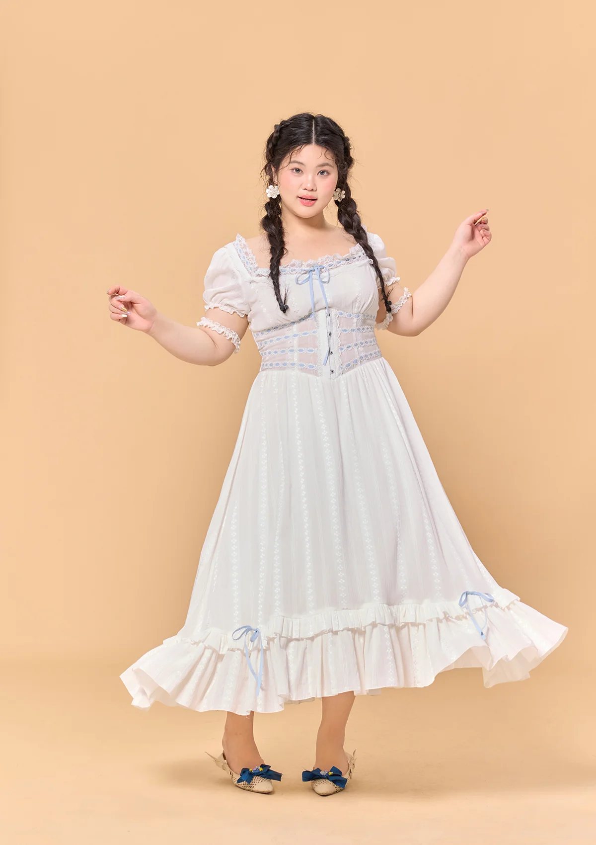 Curve & Plus Dear White Pages Dress - Image 3