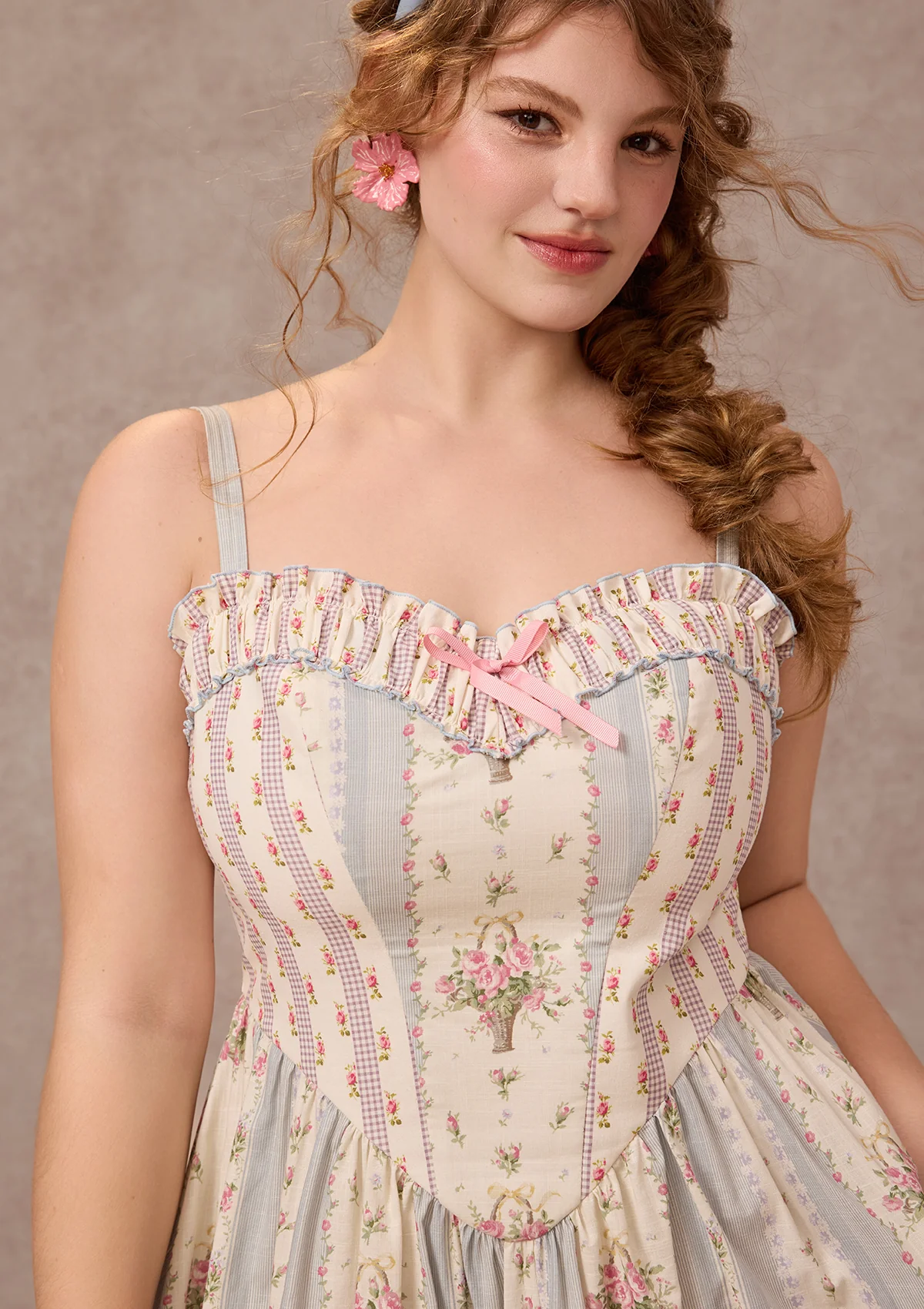 Curve&Plus Girl in Blue Wind Dress - Image 7