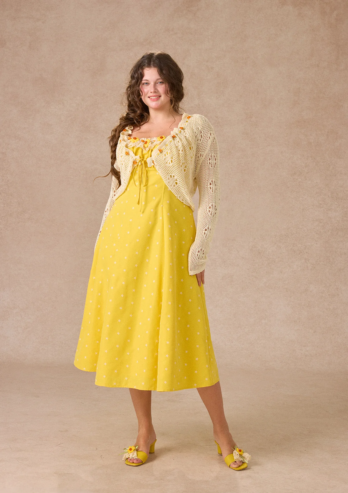 Curve&Plus Little Orange Cardigan - Image 3
