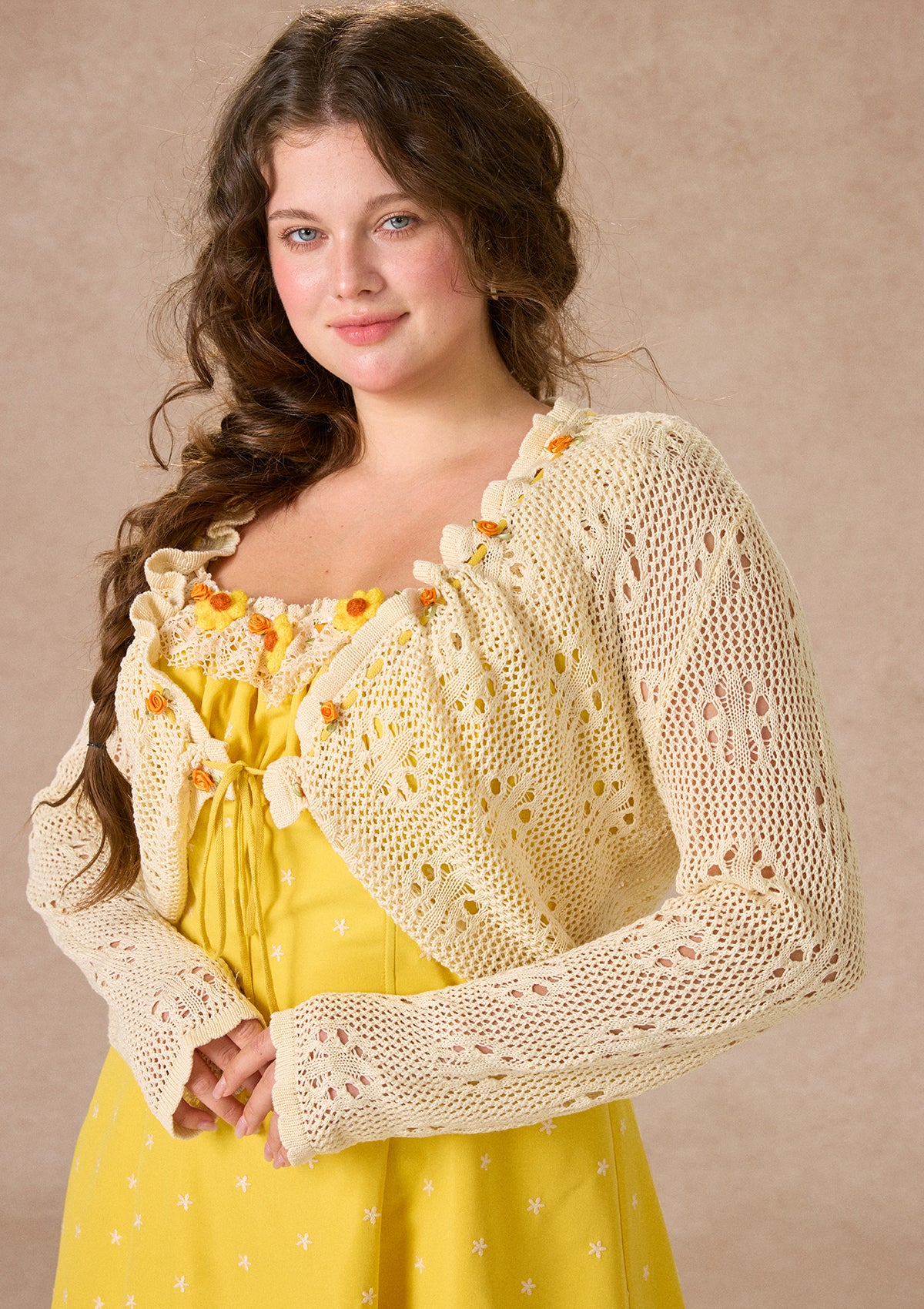 Curve&Plus Little Orange Cardigan - Image 4