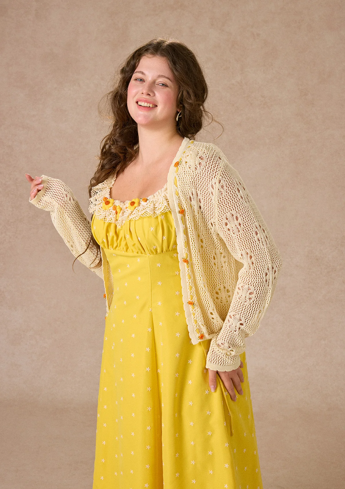 Curve&Plus Little Orange Cardigan - Image 5