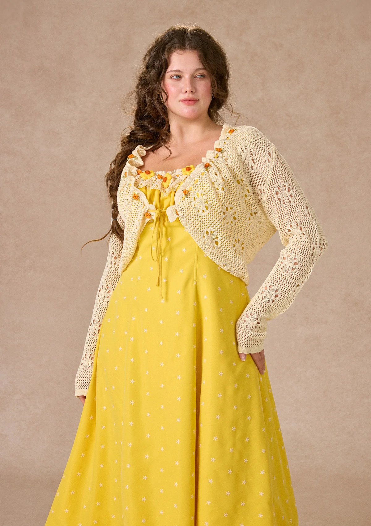Curve&Plus Little Orange Cardigan - Image 6