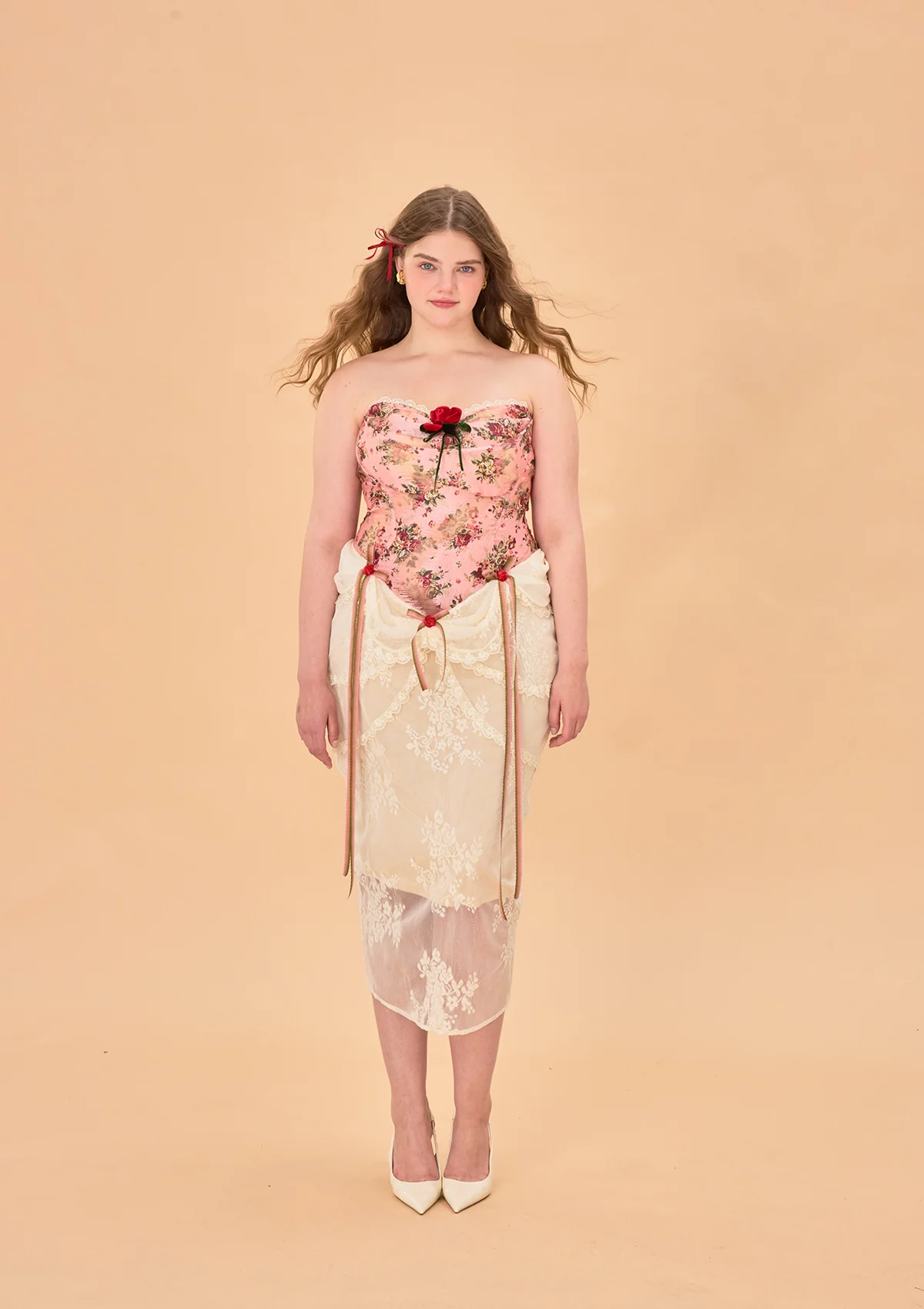 Curve & Plus Rose Sous La Lune Corset Dress - Image 9