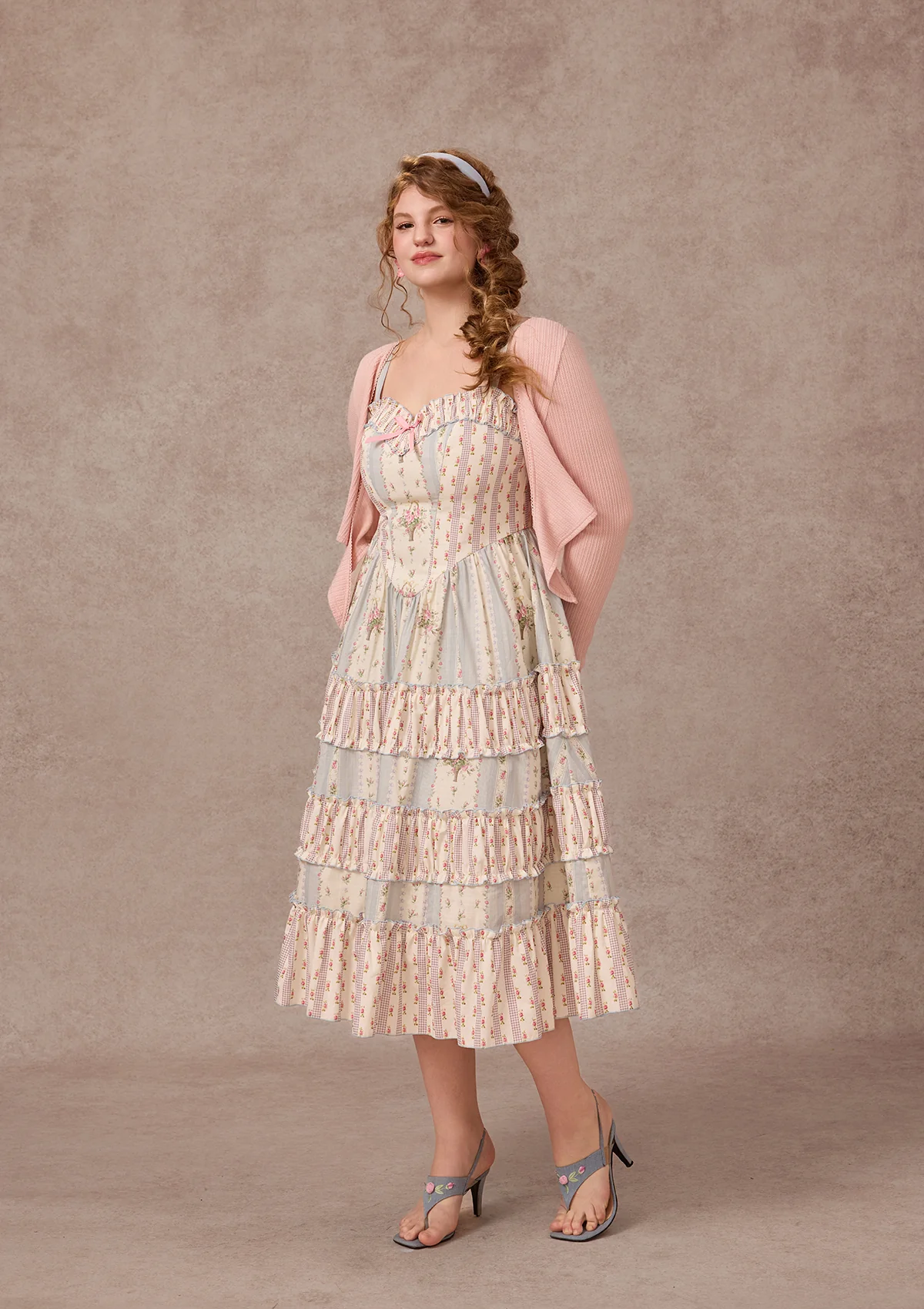 Curve&Plus Strawberry Farm Knit Cardigan(Pink) - Image 6