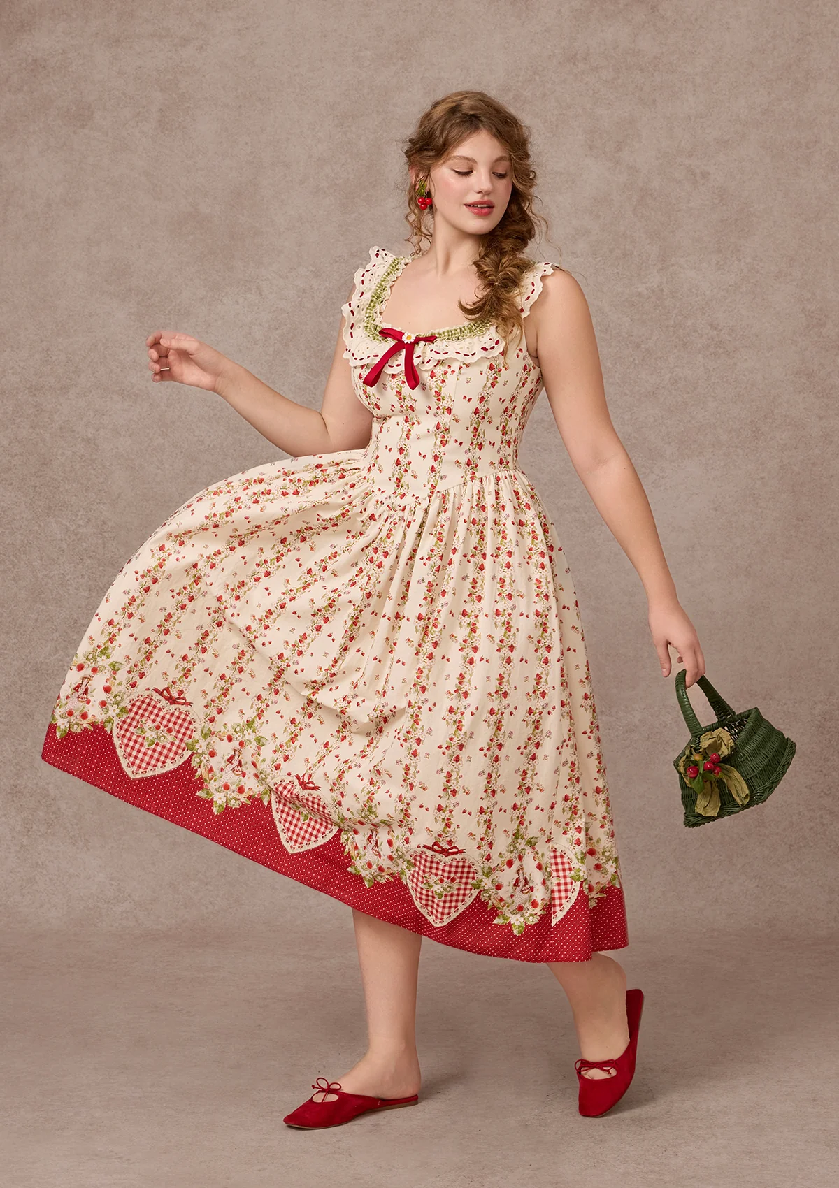 Curve&Plus Wildberry Picnic Dress - Image 3