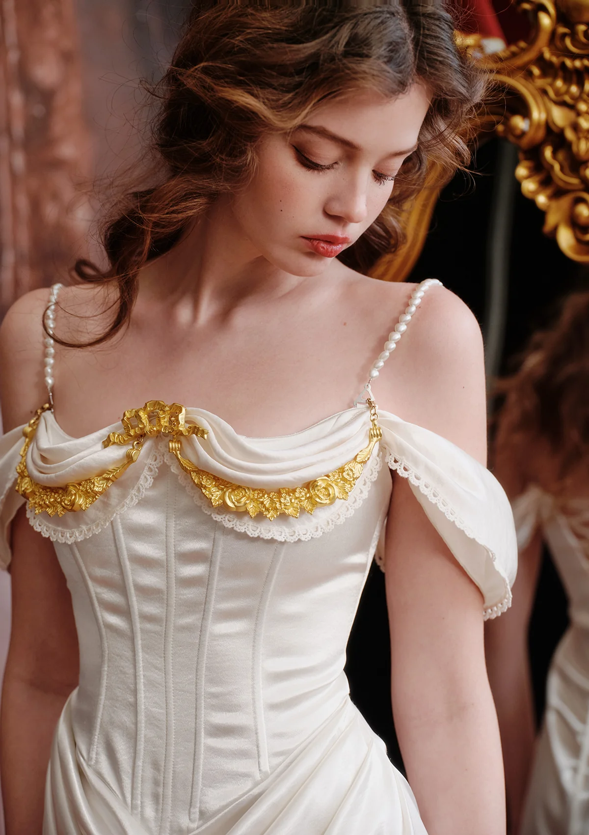 Ivory Maxi Corset Dress - Image 3