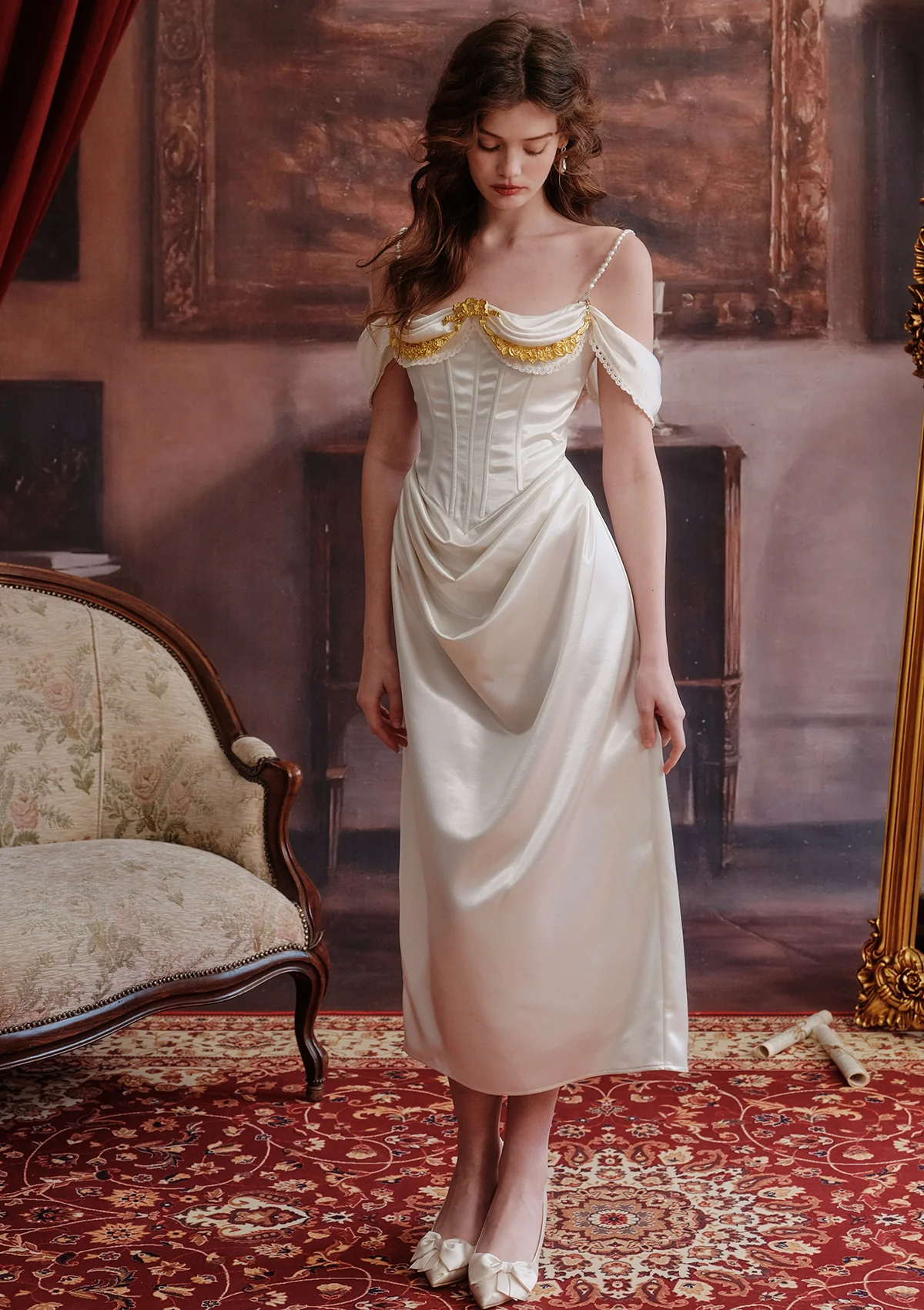 Ivory Maxi Corset Dress - Image 6