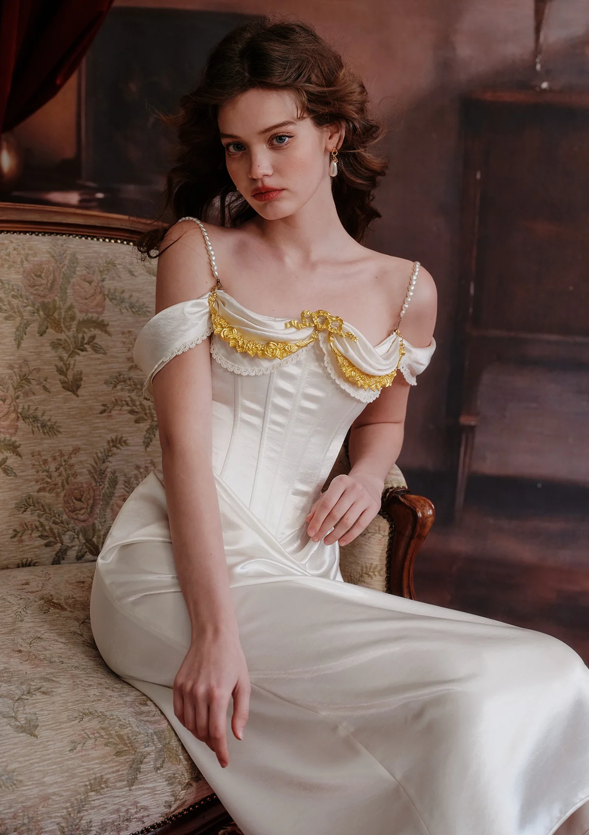 Ivory Maxi Corset Dress - Image 8