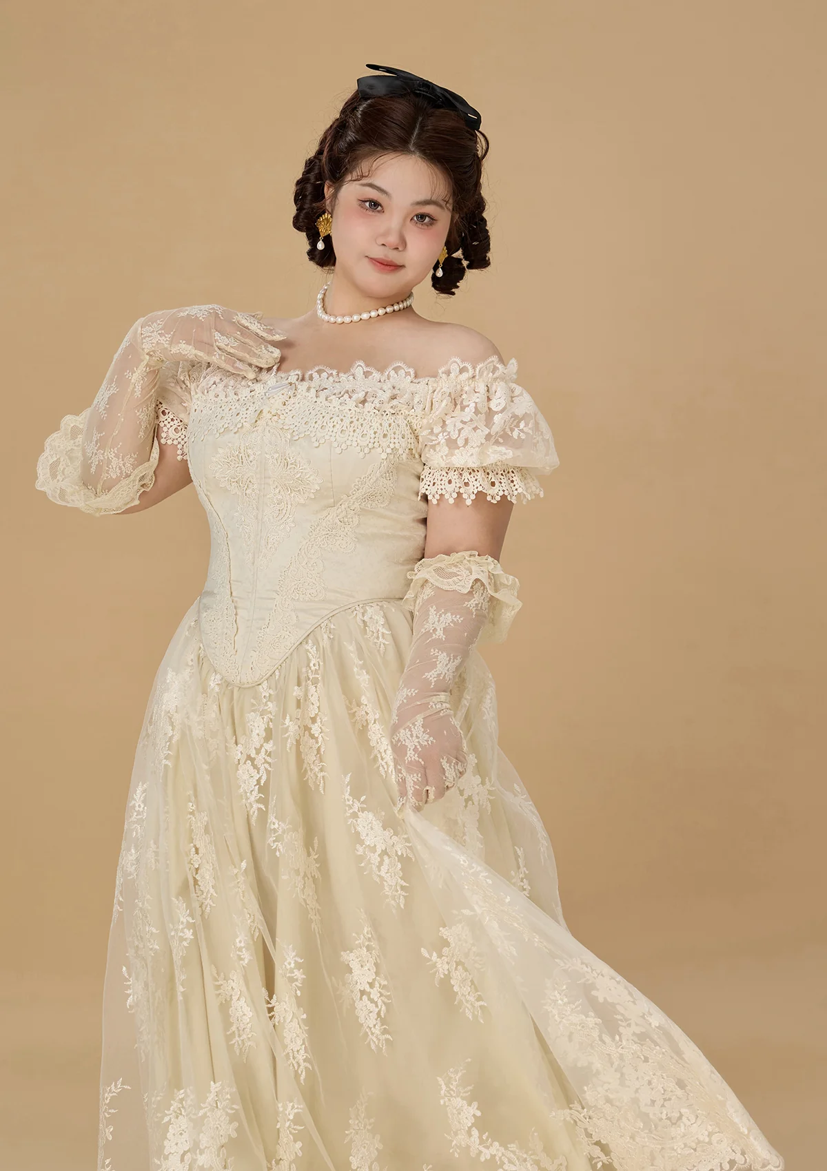 Curve & Plus The Tear of Blossom and Candle Corset Dress - Image 4
