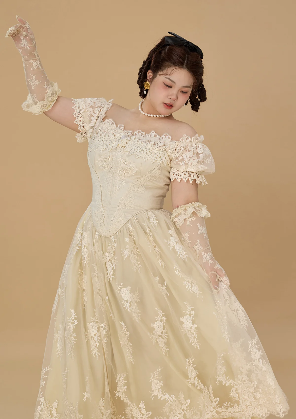 Curve & Plus The Tear of Blossom and Candle Corset Dress - Image 8