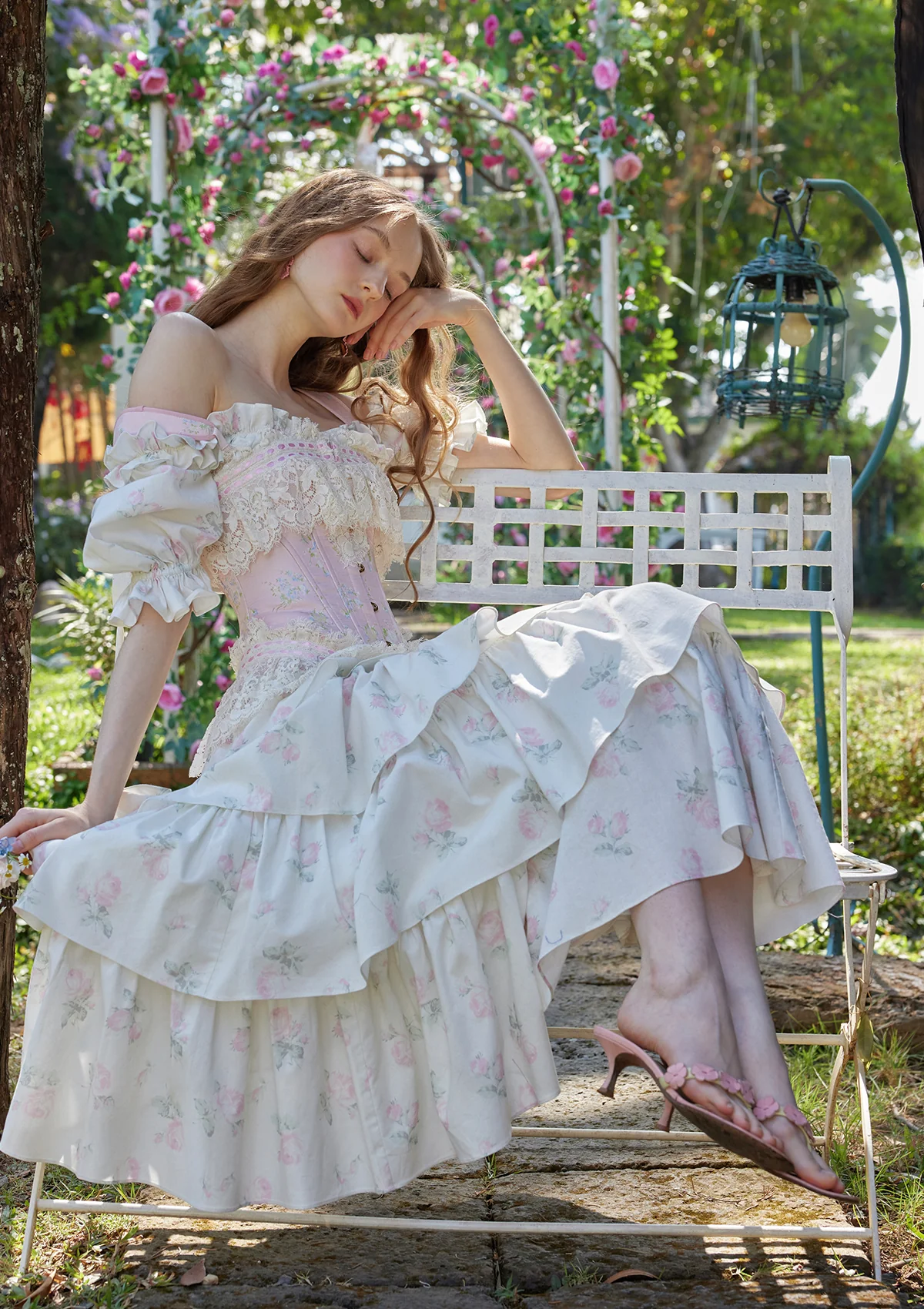 Bloom in Coral Island Corset Dress - Image 4