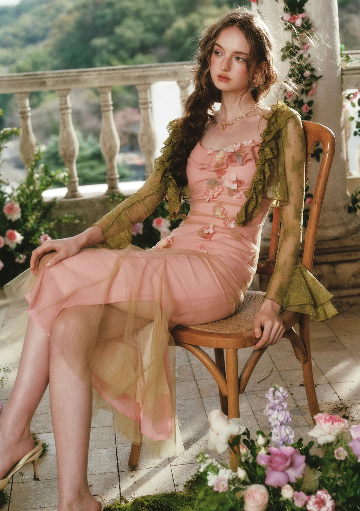 Monet Brushstroke Dress - Image 7
