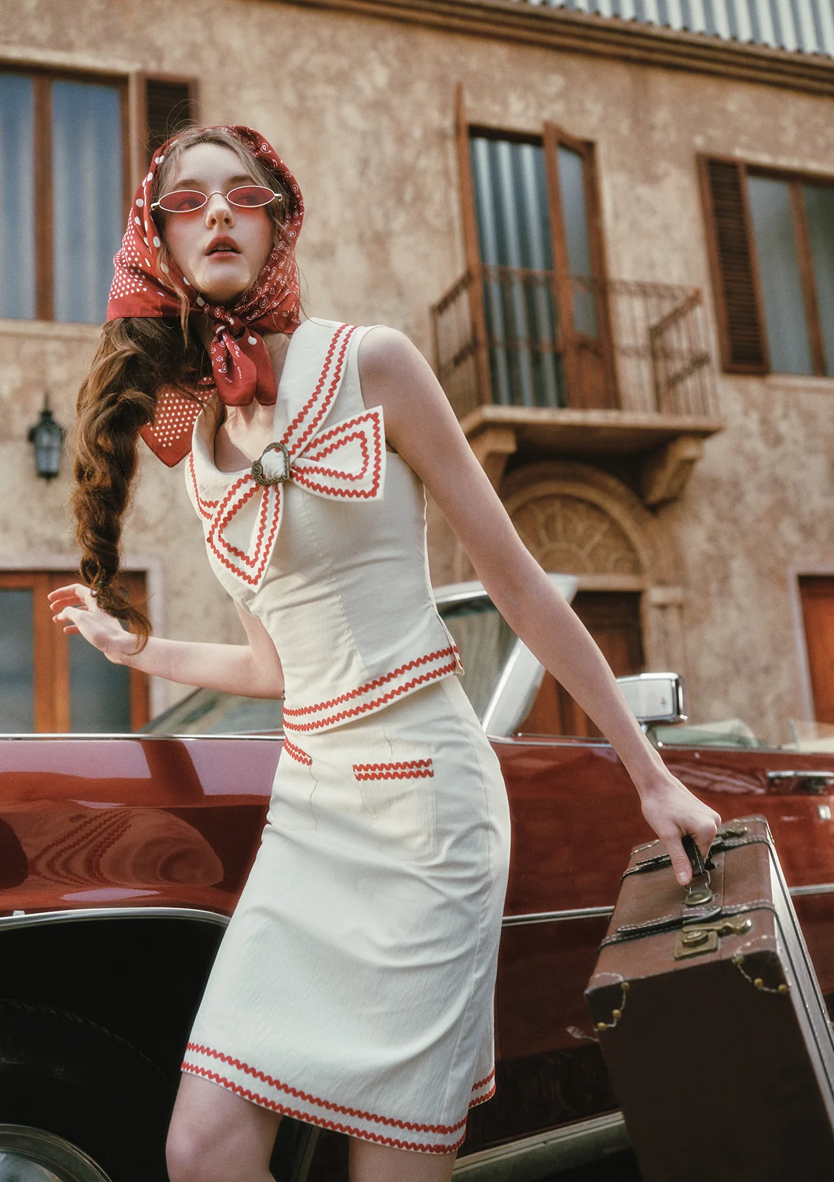 Red Navy Skirt - Image 9
