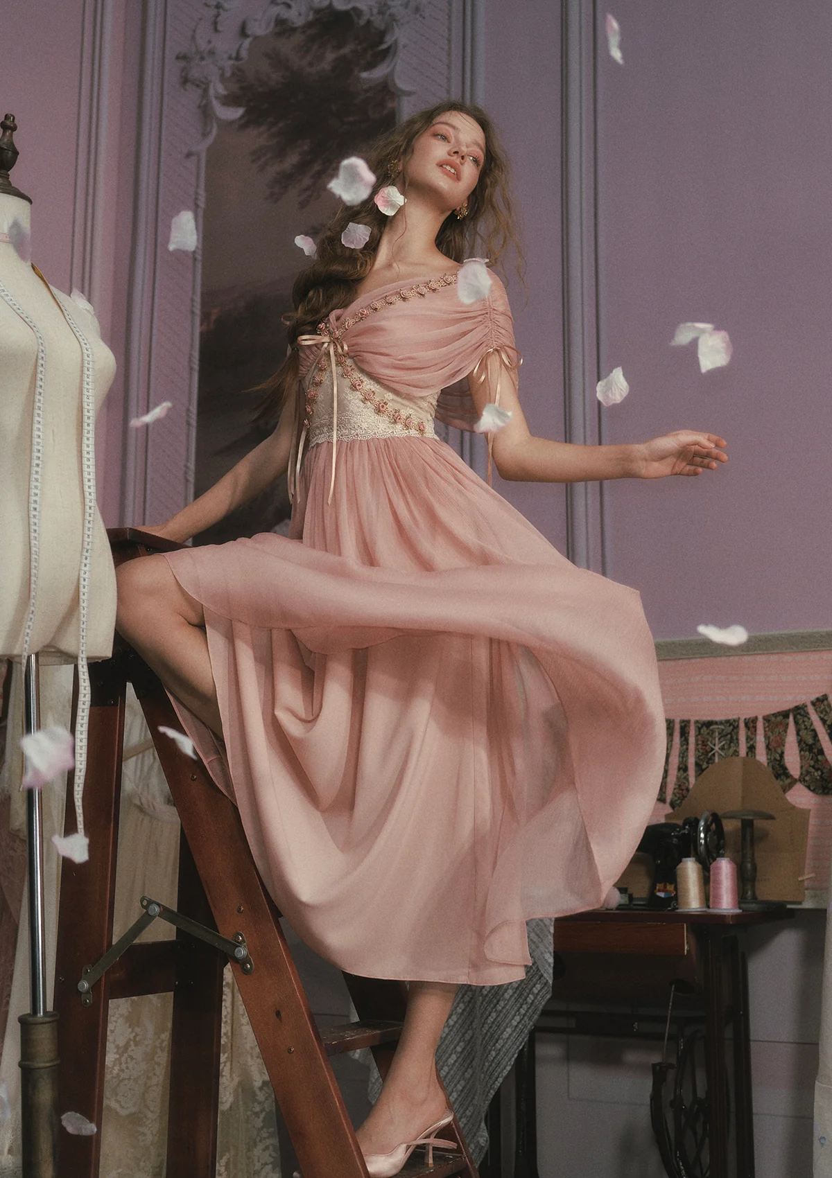 Rose Olive Dress - Image 7