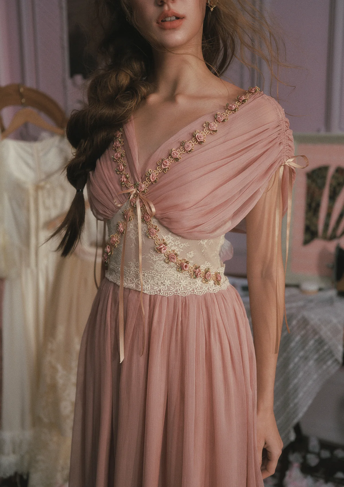 Rose Olive Dress - Image 8