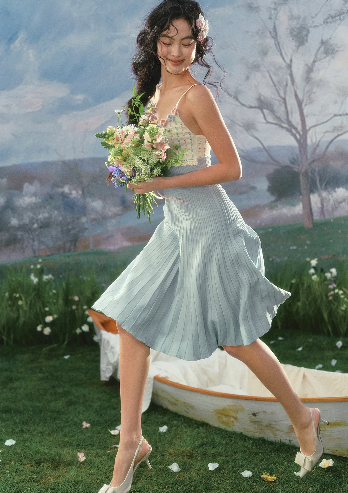 Rose Tide Knit Dress - Image 7