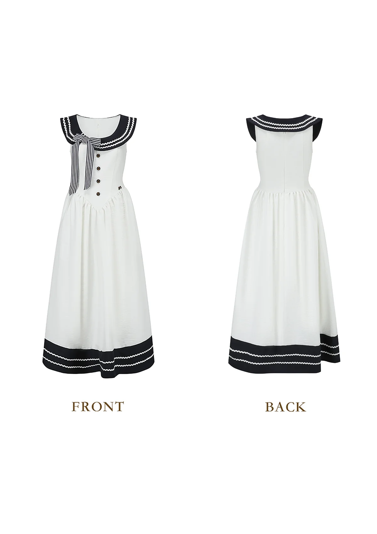 Sailor Love Letter Dress (Navy) - Image 3