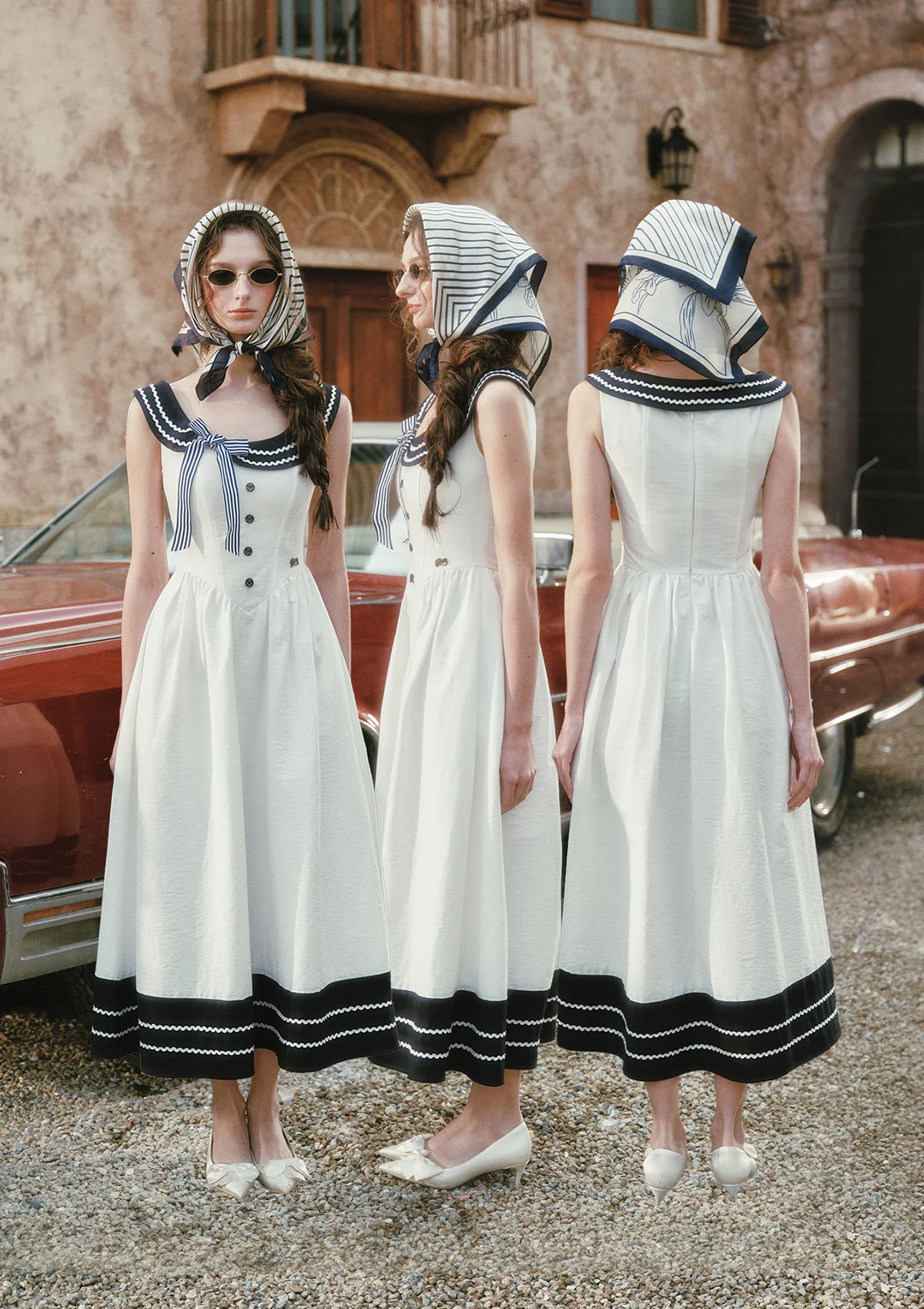 Sailor Love Letter Dress (Navy) - Image 4