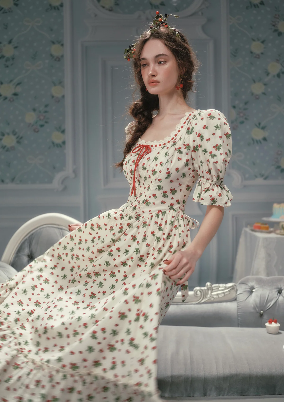 Wild Strawberry Paradise  Dress - Image 3