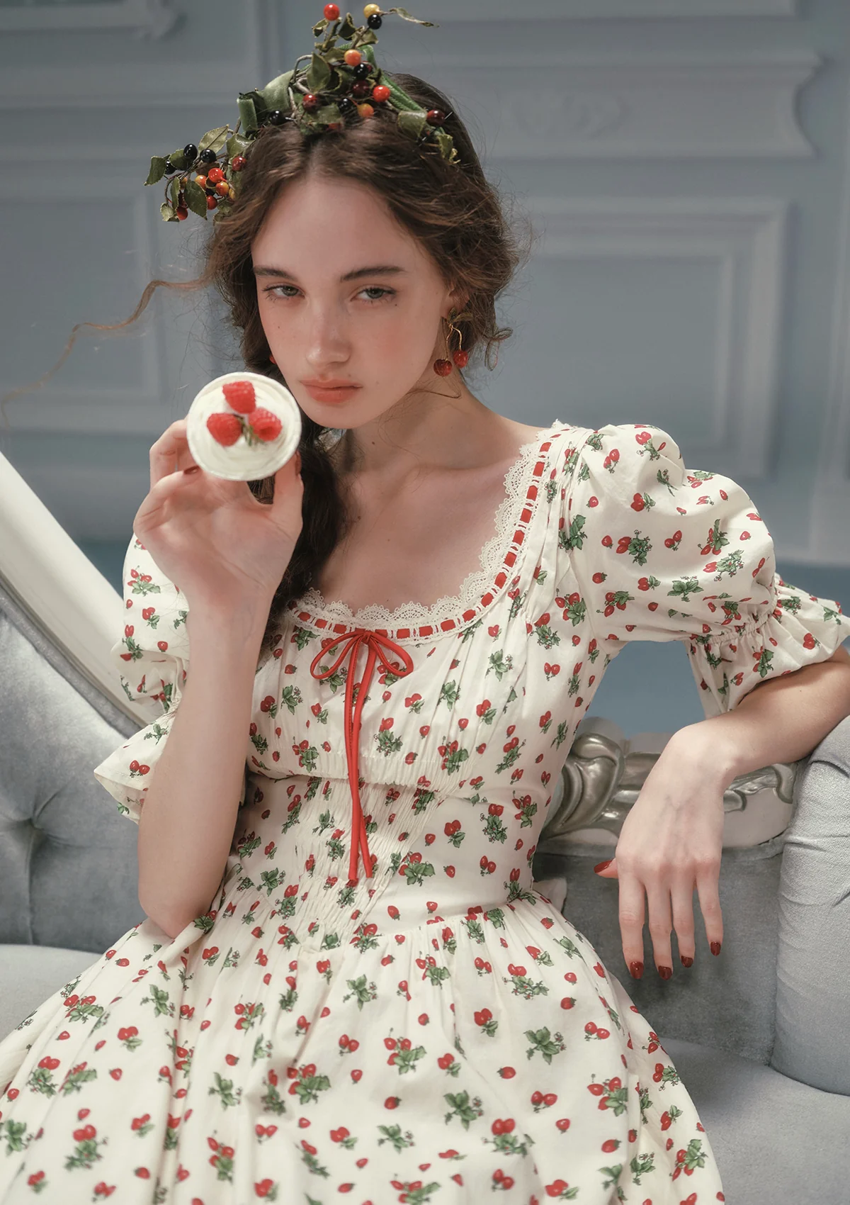 Wild Strawberry Paradise  Dress - Image 4