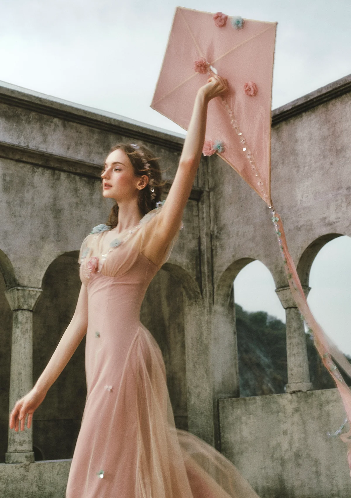 Wind Perched Rose Quartz Dress - Image 4